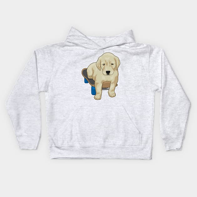 Dog Skater Skateboard Kids Hoodie by Markus Schnabel